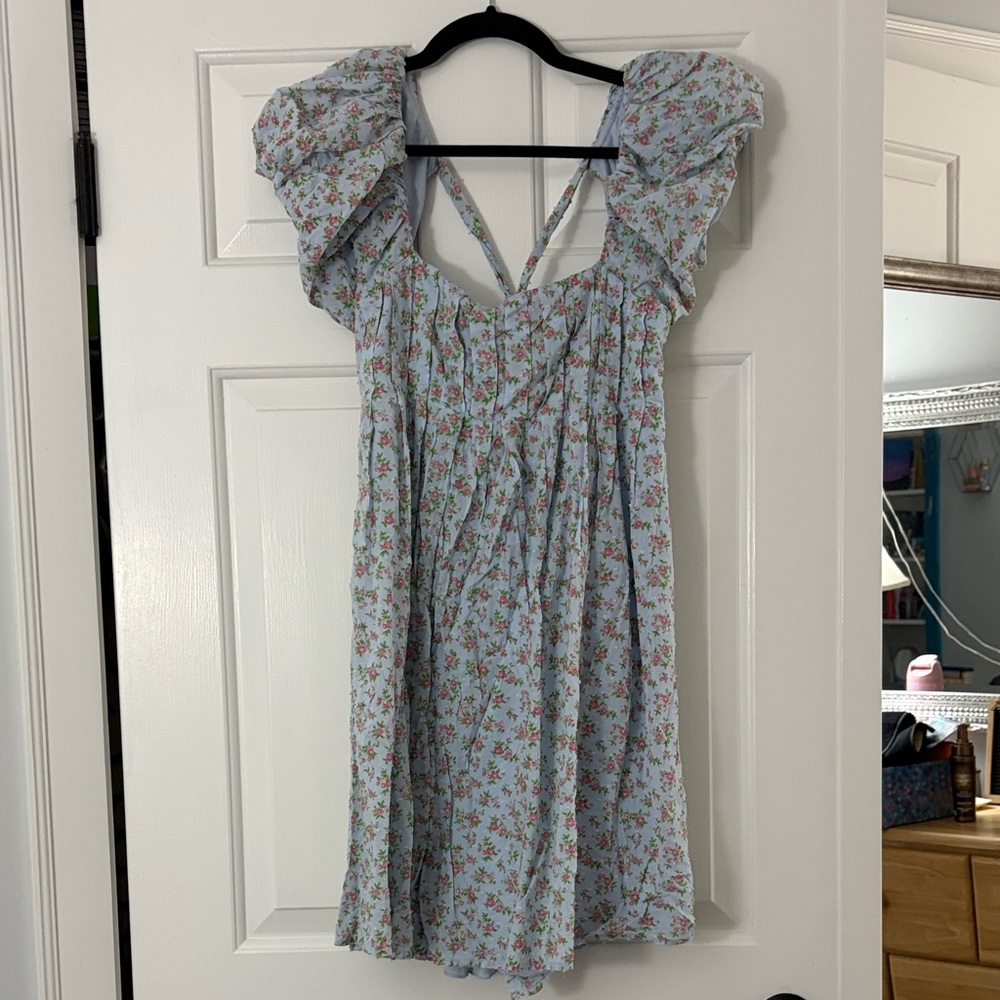 BeBop Light Blue Floral Dress